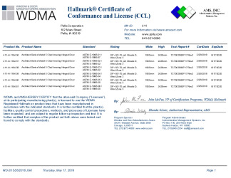 PR CERTIFICATE FL14293 R7 C CAC FL14293.06 IMPACT CCL 411 H 1164.56 61
