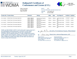 PR CERTIFICATE FL14293 R8 C CAC ARCHITECT SERIES AFFA IMPACT CCL