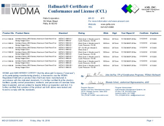 PR CERTIFICATE FL14302 R6 C CAC FL14302.05 IMPACT CCL 411 H 1188.90 96