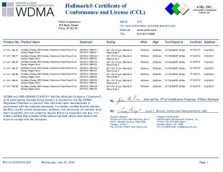 PR CERTIFICATE FL14302 R8 C CAC 14302.4 IMPACT