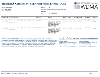 PR CERTIFICATE FL14343 R4 C CAC CCL ASCPD M5 41.5 X 72.234