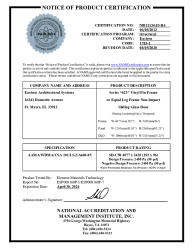 PR CERTIFICATE FL14605 R11 C CAC NI011134.03-R4