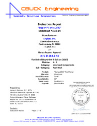 PR Instl Docs FL14668 R3 II 2 S2500 040Alum SteelPurlins EVALREPORT