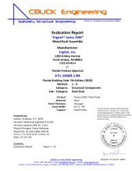 PR Instl Docs FL14668 R4 II 1 S2500 24ga SteelPurlins EVALREPORT