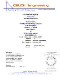 PR TECH DOCS FL14669 R3 AE 07 THINLINE WALLPANEL EVAL REPORT R3