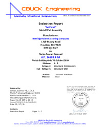 PR Instl Docs FL14669 R4 II 04 MPanel WallPanel EVAL REPORT