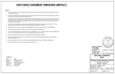PR Instl Docs FL14696 R11 II 23648-1-1001 1209 Fixed Casement (Rev 1)