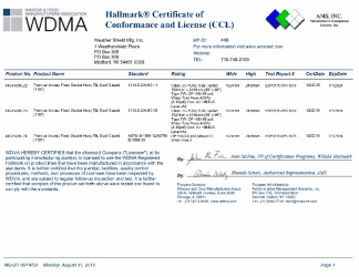 PR CERTIFICATE FL14696 R9 C CAC 1107 ALUM CLAD DOUBLE HUNG FIXED (IG IMPACT) (CLIP)