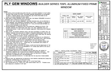 PR Instl Docs FL14744 R6 II PGW070-C 705FL Fixed