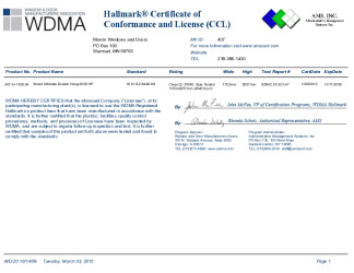PR CERTIFICATE FL15162 R4 C CAC CCL FOR MARVIN 407-H-1109.04