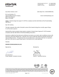 PR CERTIFICATE FL15279 R5 C CAC LETTER WITH PROOF OF CONTRACT AND PROOF OF INSPECTION