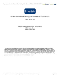 PR CERTIFICATE FL15279 R6 C CAC W6 LISTING INTERTEK