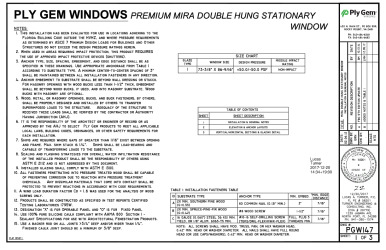 PR INSTL DOCS FL15327 R4 II PGW147-B