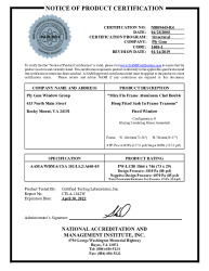 PR CERTIFICATE FL15327 R6 C CAC NI009445-R4