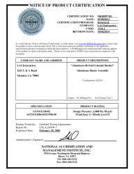 PR CERTIFICATE FL15338 R3 C CAC NI010997-R1