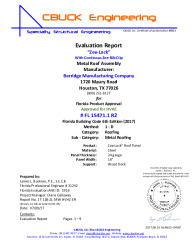 PR Instl Docs FL15471 R3 II 1 ZeeLock 24ga WoodDeck HVHZ EVALREPORT R3