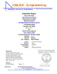PR Instl Docs FL15471 R4 II 2 ZeeLock 24g InsulSteelDeck HVHZ EVALREPORT