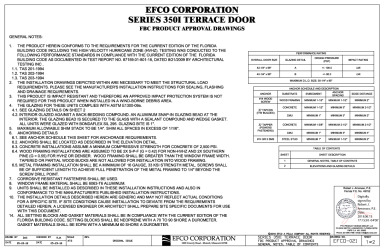 PR Instl Docs FL15559 R4 II EFCO-021 REV0 Series350I Terrace Door ss