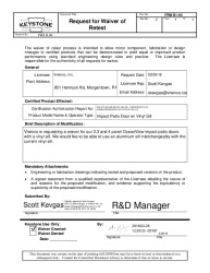 PR CERTIFICATE FL15590 R7 C CAC WAIVER FOR ALUMINUM SILL
