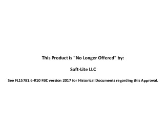 PR INSTL DOCS FL15781 R11 II PRODUCT OFFERING (.6)