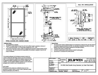 PR Instl Docs FL16085 R3 II W-2500 Clad DH Sash Pack NF 37.375 x 76 DP35 2-19-16r