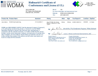 PR CERTIFICATE FL16085 R4 C CAC 130-H-768.03