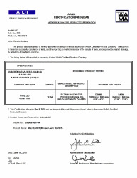 PR CERTIFICATE FL16153 R1 C CAC CROFT - 52 SH TWIN (FINLESS)   JUNE 2015