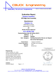 PR Instl Docs FL16160 R2 II 01 OffRidgeVentOn Shingles Steel EVALREPORT