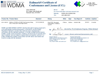 PR CERTIFICATE FL16275 R5 C CAC 419-H-1065.01 5-22-19