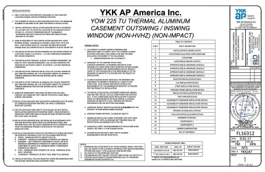 PR Instl Docs FL16312 R8 II YKK247 SS 2021-10-15