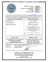 PR CERTIFICATE FL16418 R4 C CAC NI011461-R1
