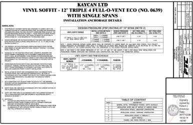 PR Instl Docs FL16503 R3 II KAY0013 Rev A 639Eco VinylSoffit-Single Span ss
