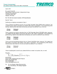 PR TECH DOCS FL16554 R6 AE 35H-50H DOOR TREMCO GASKET REPORT