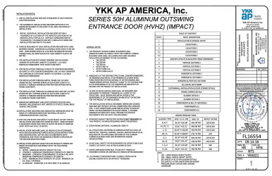 PR Instl Docs FL16554 R9 II YKK021 SS 2020-08-11