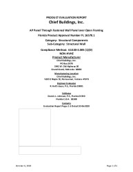 PR TECH DOCS FL16578 R4 AE AP WALL  EVALUATION REPORT (10-06-20)