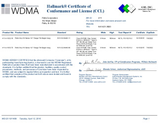 PR CERTIFICATE FL16603 R3 C CAC CCL 411-H-1032 36X73