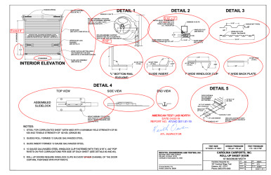 PR Instl Docs FL16806 R5 II 26 Ga Steel Door 10 ft x 8 ft drawing