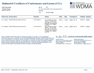PR CERTIFICATE FL16809 R4 C CAC CCL 411-H-1463.04 .05