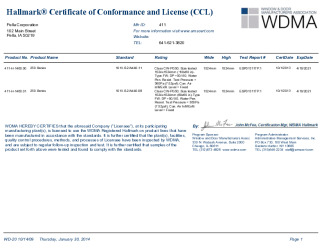 PR CERTIFICATE FL16811 R2 C CAC CCL 411-H-1460.00 .01