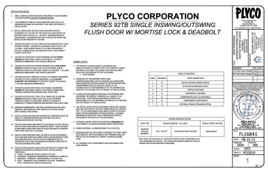 PR Instl Docs FL16841 R4 II PCO019 SS 2019-09-11