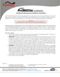 PR INSTL DOCS FL16850 R6 II EPILAY-PROTECTITE-SUPERIOR-INSTALLATION-INSTRUCTIONS