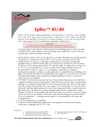 PR INSTL DOCS FL16850 R6 II EPILAY™ RU-80 INSTALLATION INSTRUCTIONS