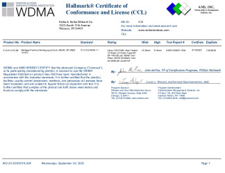 PR CERTIFICATE FL16944 R4 C CAC CCL 13197