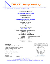 PR Instl Docs FL17025 R1 II 03 TeePanel SteelDeck EVALREPORT