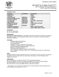 PR INSTL DOCS FL17155 R4 II TECHNICAL DATA SHEET JIFFY SEAL ICE WATER GUARD HT REVISED 42013