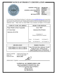 PR CERTIFICATE FL17160 R3 C CAC NI012007-R4