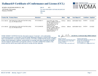 PR CERTIFICATE FL17176 R2 C CAC 4 PANEL LLLL HP CCL