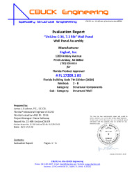 PR Instl Docs FL17209 R5 II 01 UniLine C36 Wall Panel R5 EVALREPORT