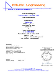 PR Instl Docs FL17209 R2 II 02 UniLine C36 Wall Panel EVALREPORT