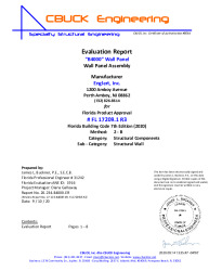 PR Instl Docs FL17209 R3 II 01 B4000 Wall Panel EVALREPORT